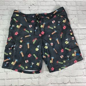 Tommy Bahama Relax cocktails tiki swim trunks